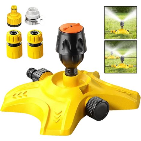 Aspersores de jardín ajustables para riego, con rociado ajustable y riego automático, ideales para ahorrar agua en césped y jardín. (1/5)