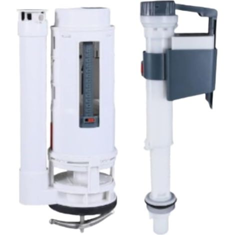 Space-saving wall-mounted toilet flush valve kit (1/5)