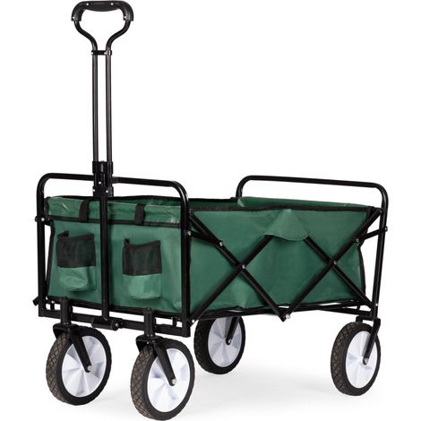 Großer, faltbarer Gartenwagen, Strandwagen, Touristenwagen, grüner Wagen