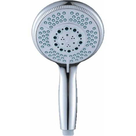 Ducha de mano para baño con 5 chorros, cabezal de ducha grande (G1/2 pulgada, 150 mm), cromada (1/3)