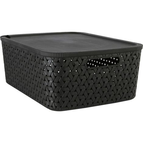 Cesto portaoggetti Tressy 15L Nero 40 x 30,5 x 15 cm (1/2)