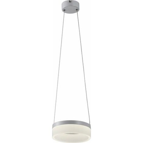 Suspension LED 12W 4000K Ø20 blanche acrylique Reality