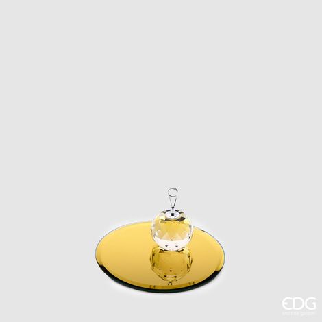 EDG Enzo De Gasperi Base Specchio Rotondo D 12 Cm Gold Vetro