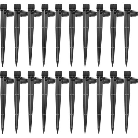 20 Pièces Goutteur Irrigation Réglable, 360 Degrés 8-Trou Micro Asperseur Goutte à Goutte avec Connecteur Barbelé (1/5)