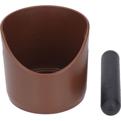 Boîte à marc de café en plastique avec barre, bac de vidange pour café, idéal pour bar et cuisine, couleur marron (1/5)