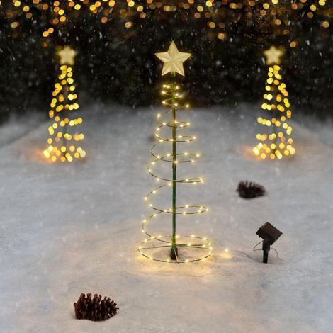 Guirlande lumineuse spirale LED pour sapin de Noël, décoration de jardin et pelouse
