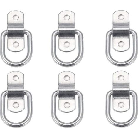 Lntyq Lot de 6 anneaux d'arrimage robustes pour montage, fixation, sangles, taquets, crochets, ancrages de remorque D Anneau D'arrimage (1/3)