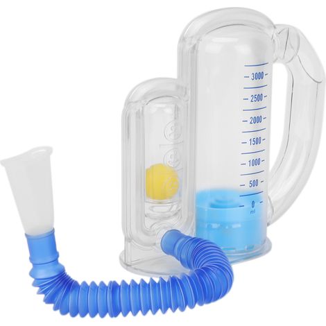 Appareil de Renforcement Respiratoire 3000ml pour Lungs et Réhabilitation - Entraîneur de Souffle Spiromètre (1/5)