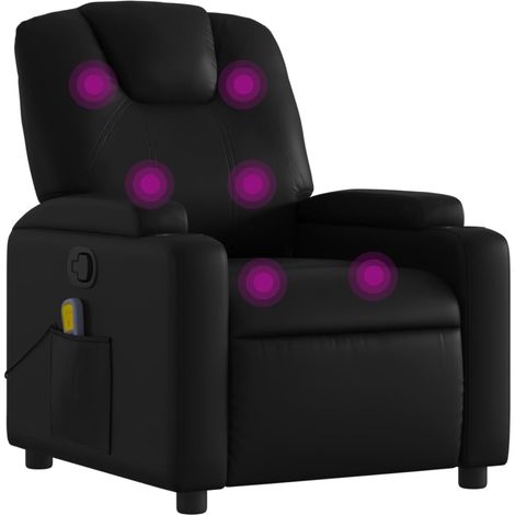 Maison Exclusive - Massage-Relaxsessel, Kunstleder, Schwarz