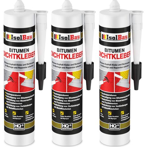 Bitumenkleber 3 x 310 ml Dachdichtstoff Bitumen Dichtmasse Schindelkleber (1/2)