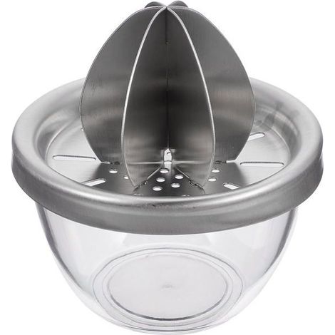 Presse-agrumes manuel en acier inoxydable avec bol transparent (1/5)
