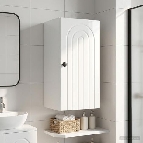vidaXL Armario de pared para baño ALKMAAR Blanco Brillante (1/5)