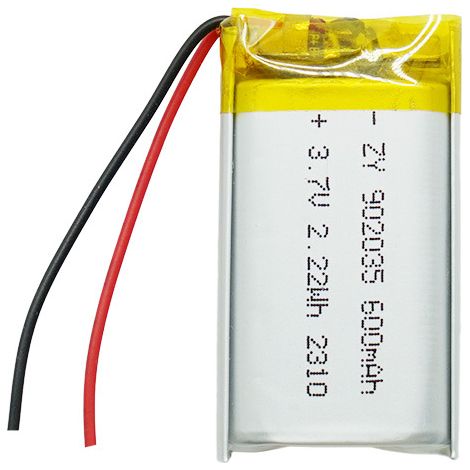 Customized 902035 polymer lithium battery 600mAh glasses disinfection case beauty liquid injector rechargeable lithium battery (1/5)