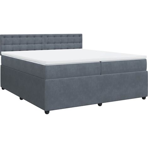 Maison Exclusive - Boxspringbett mit Matratze Dunkelgrau 200x200