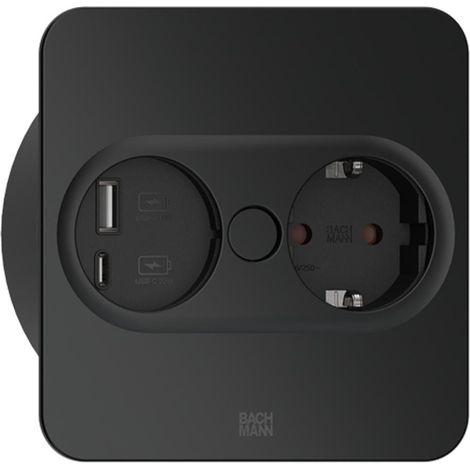 Bachmann Twist 2 presa integrata nero opaco USB-A USB-C