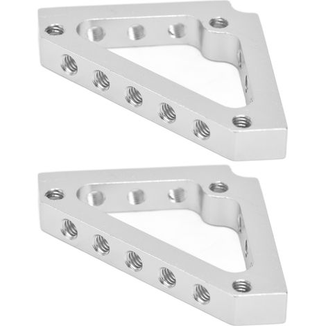 Dreieckige Aluminium-Befestigungswinkel, 2er-Set, Eckverbinder für 43x43 mm Profile, robuste Halterungen für Regale und Rahmen. (1/5)