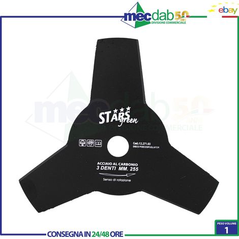 DISCO X DECESPUGLIATORE STARS ACCIAIO DENTI 3 D.MM 255 S.MM 1,4 (1/3)