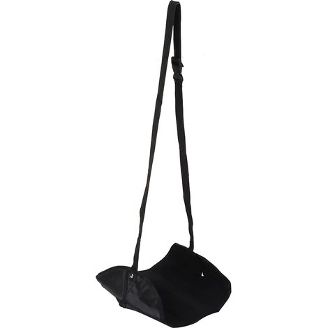 Support de Pieds Avion, Hamac Suspendu pour Pieds Bureau, Accessoire de Voyage pour Repos des Pieds (Noir) (1/5)
