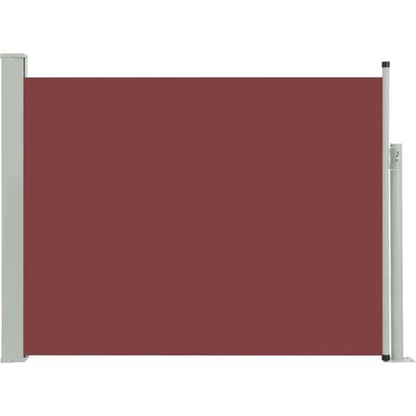 Auvent paravent store brise-vue latéral rétractable de patio jardin terrasse balcon protection visuelle écran 140 x 500 cm marron