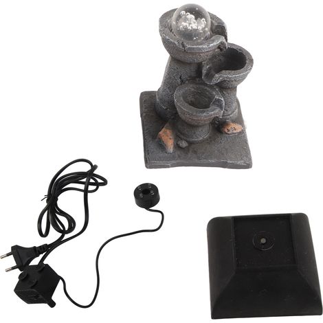 Tableau d'eau lumineux LED avec cascade et boule, fontaine décorative Feng Shui pour bureau maison, 220V prise UE.
