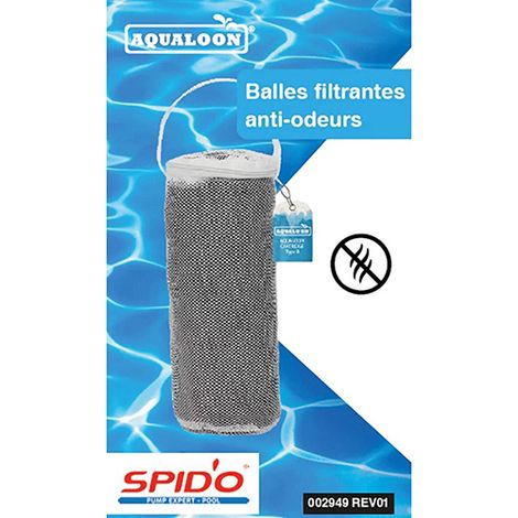 Spido – Balles filtrantes Aqualoon 70g – Charbon actif pour filtration 3-5 microns – Lavables et réutilisables – Écologique et économique