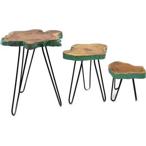 Ensemble de 3 supports pour plantes en bois Gamell - Greenwash- Vendu par 1 (1/4)