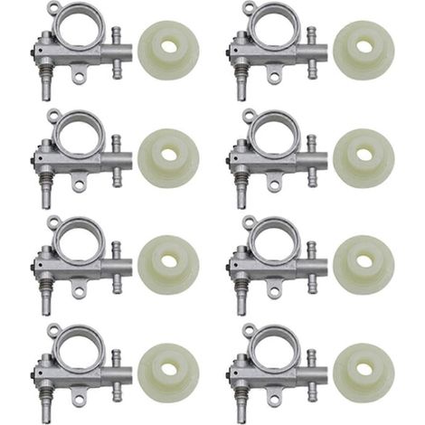 Pièces détachées pour tronçonneuses 2500/3800 : Pompe à huile avec engrenage à vis sans fin (argent) (1/5)