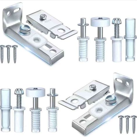 Kit de herrajes para puertas plegables, juego de 2, kit de reparación para puertas plegables, puertas corredizas y puertas de armario (1/4)