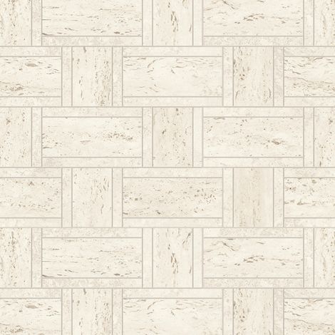 Mosaïque effet Travertin Blanc Treccia 47x35x0,9 cm Mat Neravio - Mur intérieur (vendu par carton de 0,987 m²) - RO'MA CARRELAGE