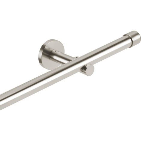 Edelstahl Vorhangstange/Gardinenstange Ø 20mm Rohr,1-läufig,für Schlafzimmer, Esszimmer, Wohnzimmer oder Küche - 360cm