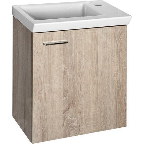 ZOJA/KERAMIA FRESH Meuble sous-vasque 44x50x25,3cm, chêne platiné (1/4)