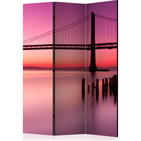 Paravent 3 Volets "Purple Evening" 135x172cm (1/2)