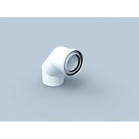 Bertrams Polyline LAS coude 41BG87-80 87 °, intérieur, blanc , DN 80 / 125
