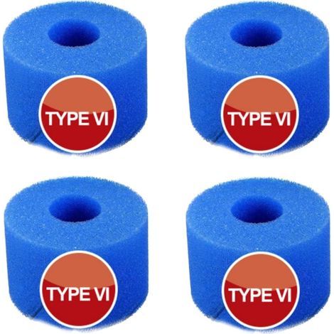 Lot d'éponges filtrantes pour filtre de piscine Intex type VI - Réutilisables - Éponges très élastiques - pour le nettoyage de la piscine (1/5)