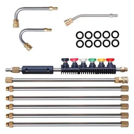 Dachrinnenreinigungsset 4000PSI 6 Sprühdüsen Zubehör für die Bodenreinigung - (1/5)