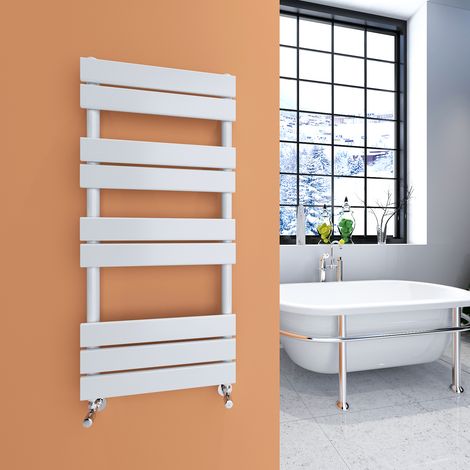 SKY Bathroom Flat Panel Heated Towel Rail Radiator Central Heating 1000x450mm White (1/5)