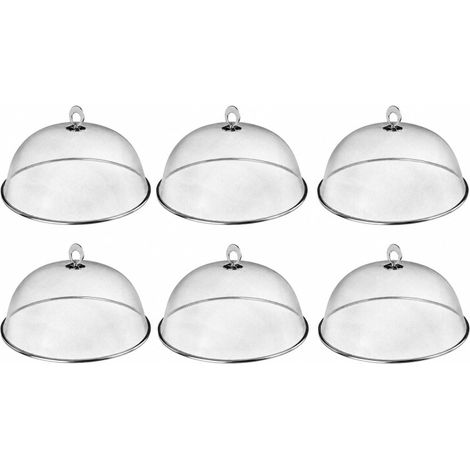 Lot de 6 cloches alimentaires grillagées Ø30 cm - Acier inoxydable - Couvre-plats de protection - Livraison gratuite (1/3)