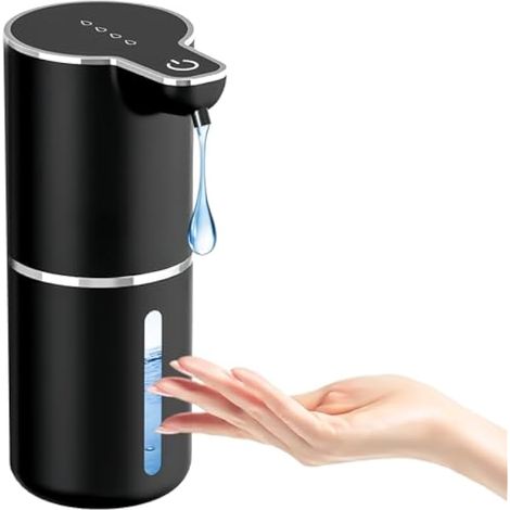 Distributeur De Savon Automatique 420 ML Distributeur De Savon Liquide Automatique avec Capteur De Mouvement Infrarouge avec Capteur 4 Niveaux Réglables pour Cuisine, Salle De Bain, Restaurant (1/5)