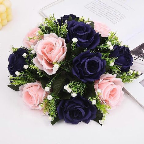 Compositions florales, bouquets, décoration de mariage, boules de roses, boules de fleurs en soie, fleurs artificiellesrose, vert (1/5)