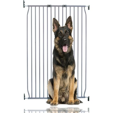 Bettacare Extra Tall Eco Screw Fit Pet Gate, Grey, 90cm - 100cm, Extra Tall Gate 100cm in Height, Screw Fitted Dog Gate