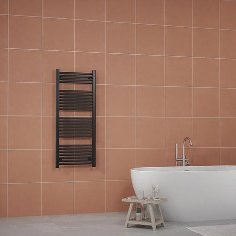 Termoarredo scaldasalviette 1200x550 nero opaco interasse 500 Antares (1/4)