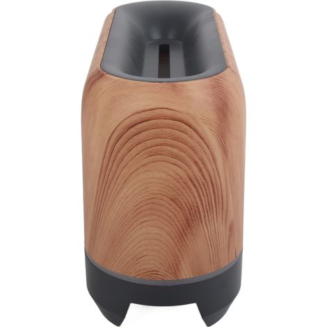 Humidificateur 200 ml, diffuseur d'arômes, éclairage à motif flamme et aspect bois, faible niveau sonore, prise 100-240 V. (1/5)