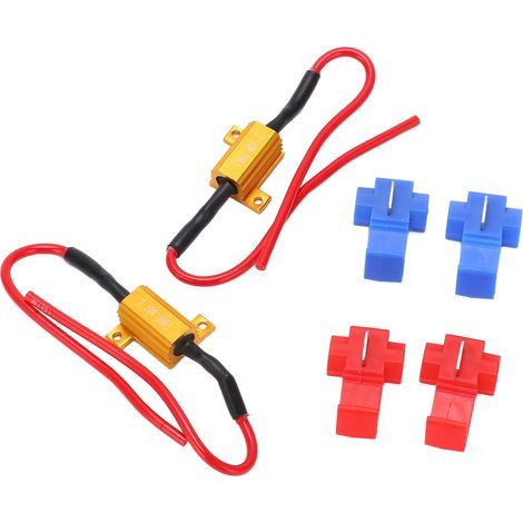 2x hochpräzise LED-Widerstände, zuverlässige Dekodierung, kompakt, korrosionsbeständig, einfach zu installieren, Adapter für LED-Lampen (1/5)