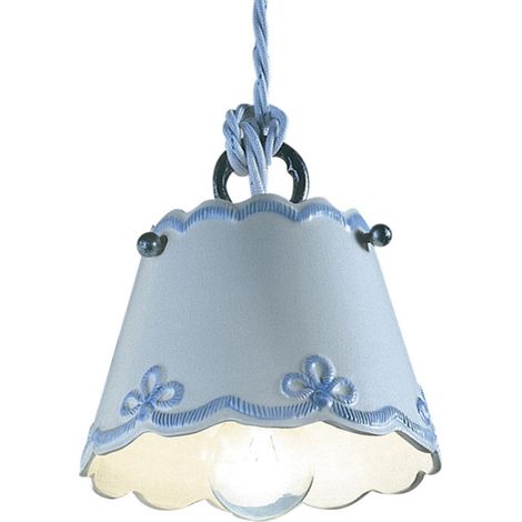 Lampadario Classico Ravenna Metallo E Ceramica Nero Sfumato Argento 1 Luce E14 (1/5)