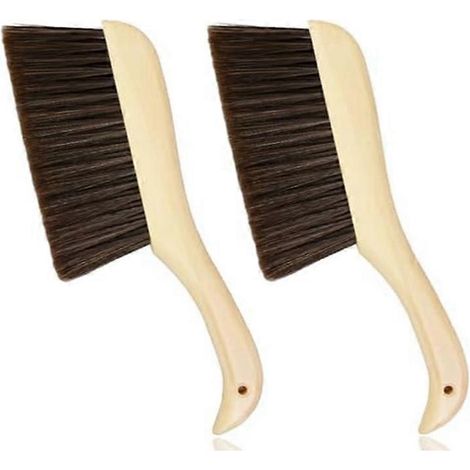 Balai à main avec manche en bois pour comptoir, lit, canapé, voiture (1/5)