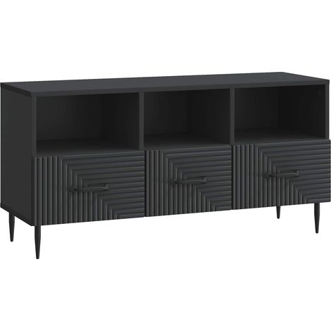 vidaXL  TV Cabinet  with Drawer Black 102 x 34.5 x 50 cm Engineered Wood