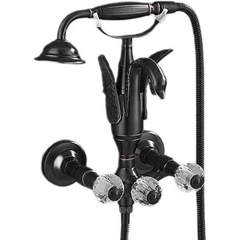 Grifo bañera bimando retro, Negro (1/4)