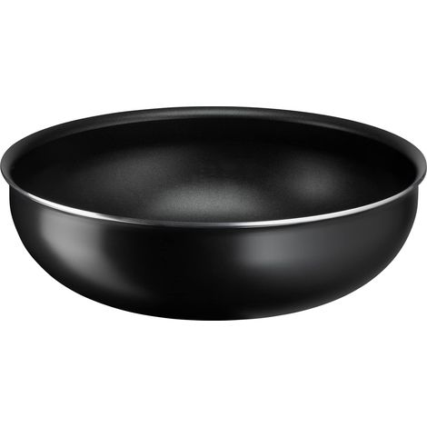 Lagostina Ingenio Essential Plus Wok Ø 28 cm, Pentola Wok Antiaderente in Alluminio per Gas e Forno, Salta Pasta con Indicatore di Cottura Thermosignal, Utilizzabile con Manico Removibile