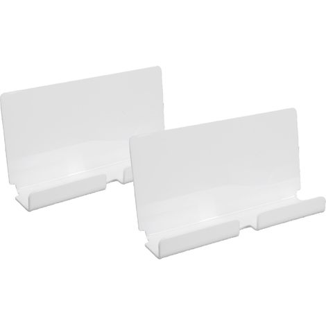 2 pièces support et fixation murale tablette acrylique avec trou pour smartphone liseuse électronique blanc (1/5)