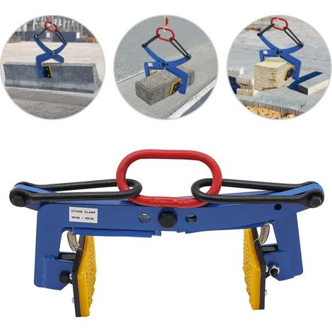 Senderpick – Pince à pierres 10 pouces – Acier Q235 haute résistance – Charge max 300kg – Conception réglable pour dalles jusqu'à 10in